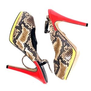 Rock & Republic Animal print leather pumps…